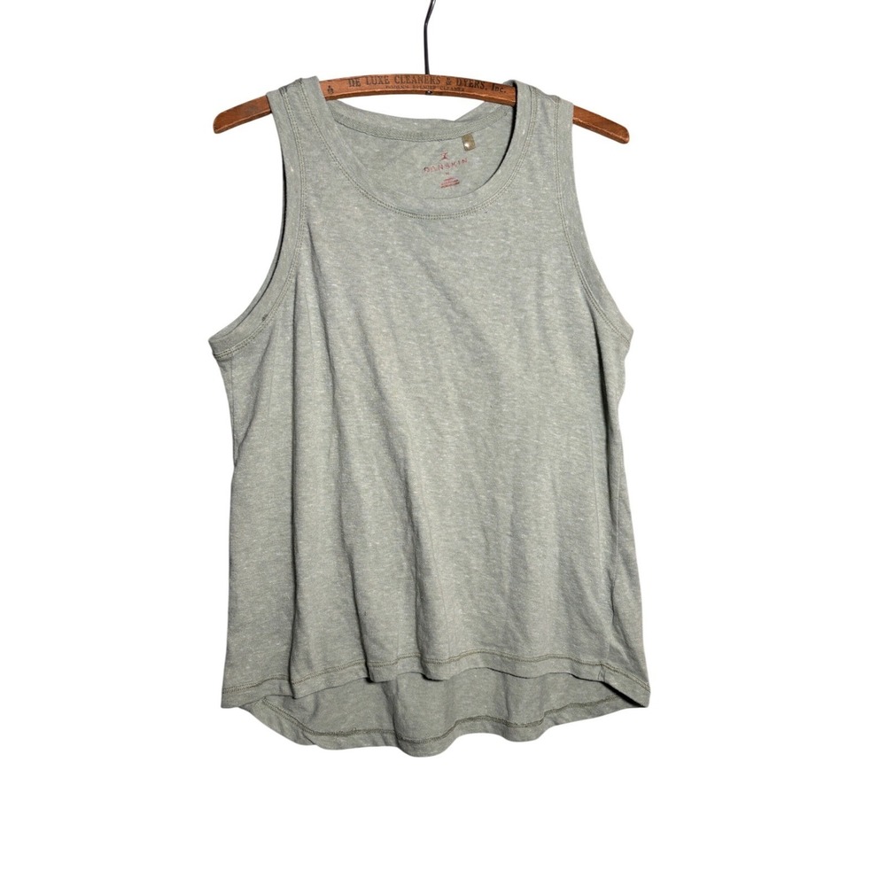 Danskin M Green Heathered High Low Activewear Tank Top Leisure Athleisure casual